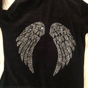 Angel Wing Black Velvet Hoodie🖤